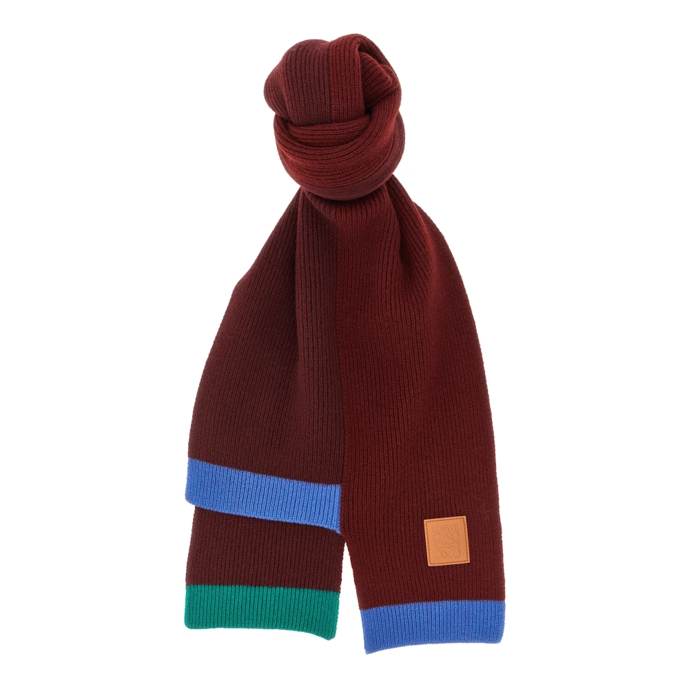 Loewe Women's Multicolor Winter Scarves, One Size, Asymmetric Scarf In Wool
