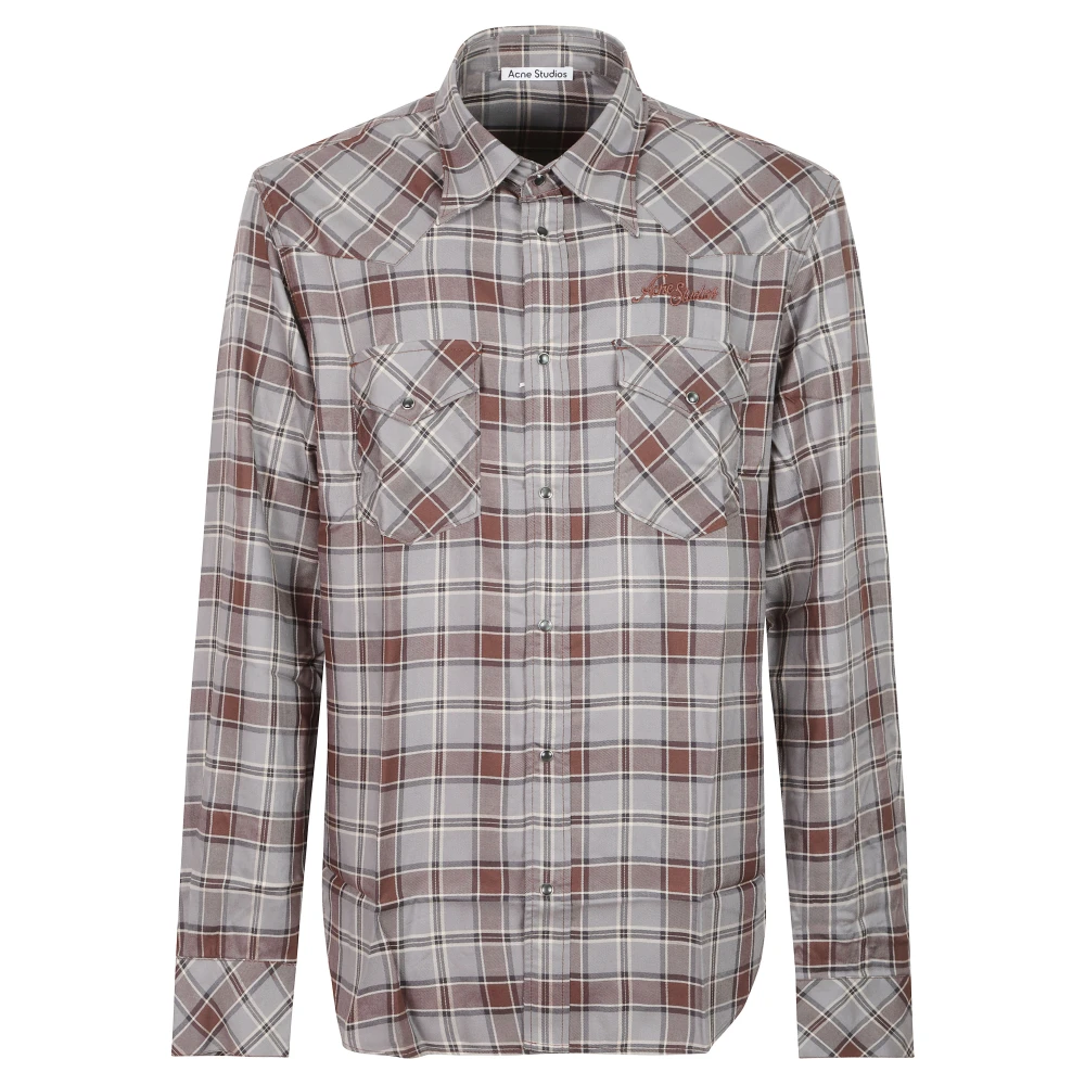 Acne Studios Flannel Check Button-Up Shirt - Male - Casual Shirts - Multicolor - L - Shirts