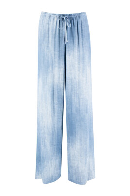 vintage-jeans-print-elastic-drawstring-trousers