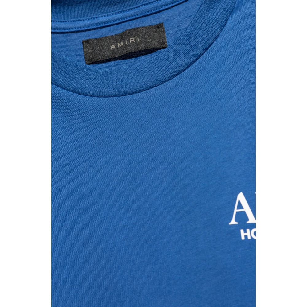 Amiri T-shirt met logo Blue Heren