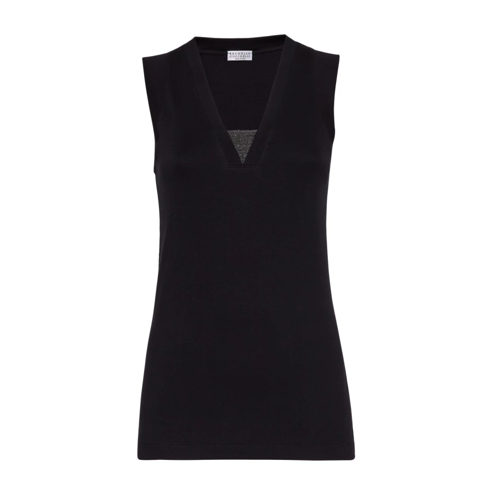 BRUNELLO CUCINELLI Zwarte T-shirts en Polos Black Dames