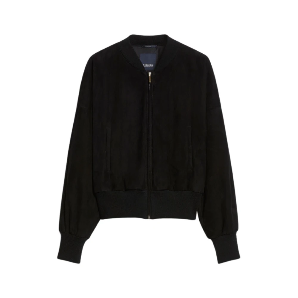 Max Mara Luxe Suède Bomberjack Black Dames