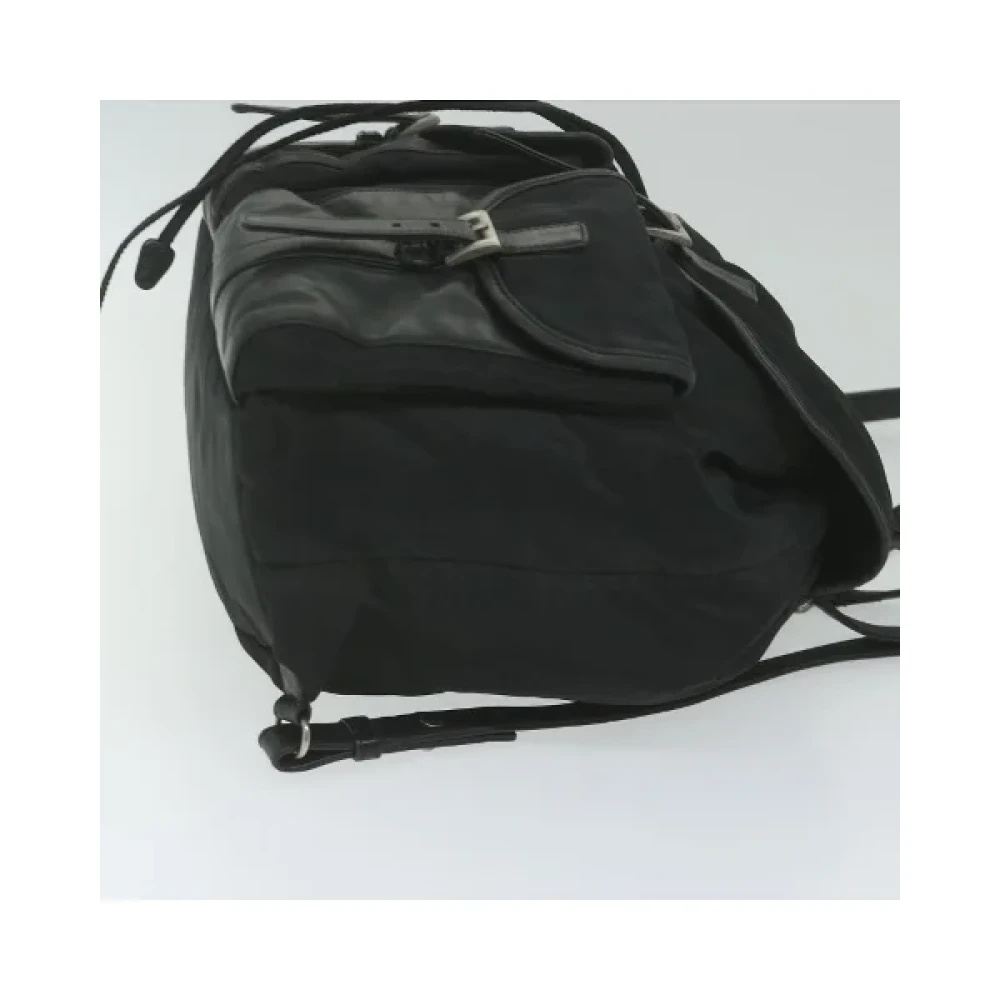 Prada Vintage Pre-owned Fabric backpacks Black Dames