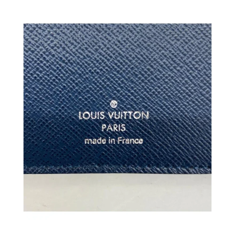 Louis Vuitton Vintage Pre-owned Leather wallets Blue Heren