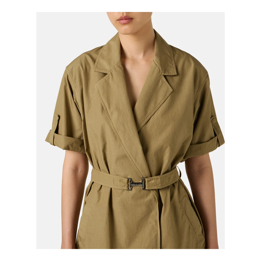 Iceberg Modderkleurige regular-fit jurk met canvas riem Beige Dames