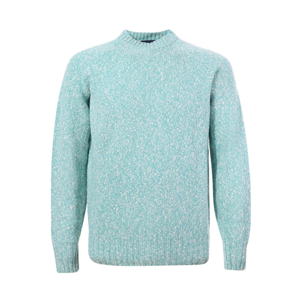 Drumohr Lichtblauwe Wollen Coltrui Blue Heren