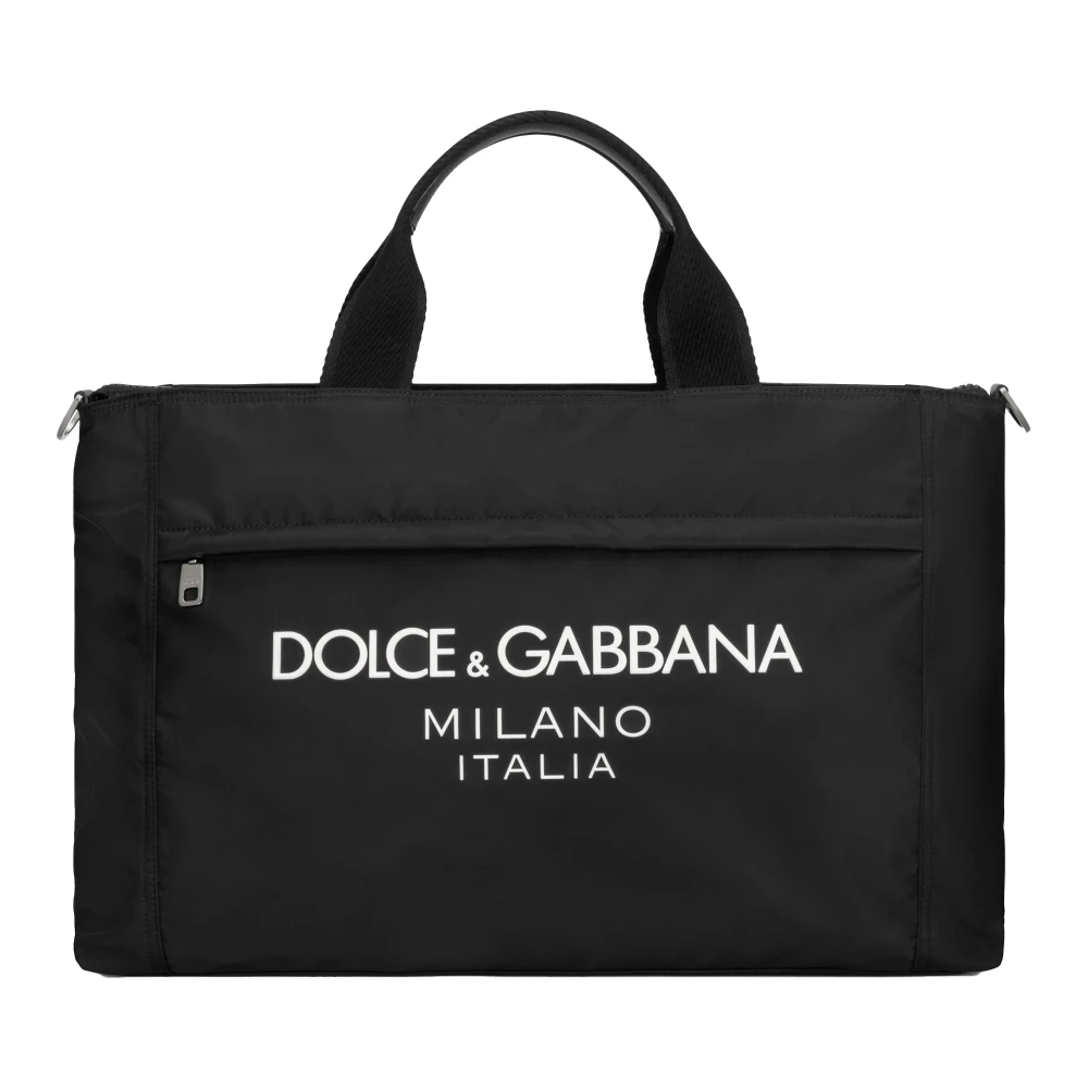 Dolce & Gabbana Nylon Logo Reistas Italië Black Dames