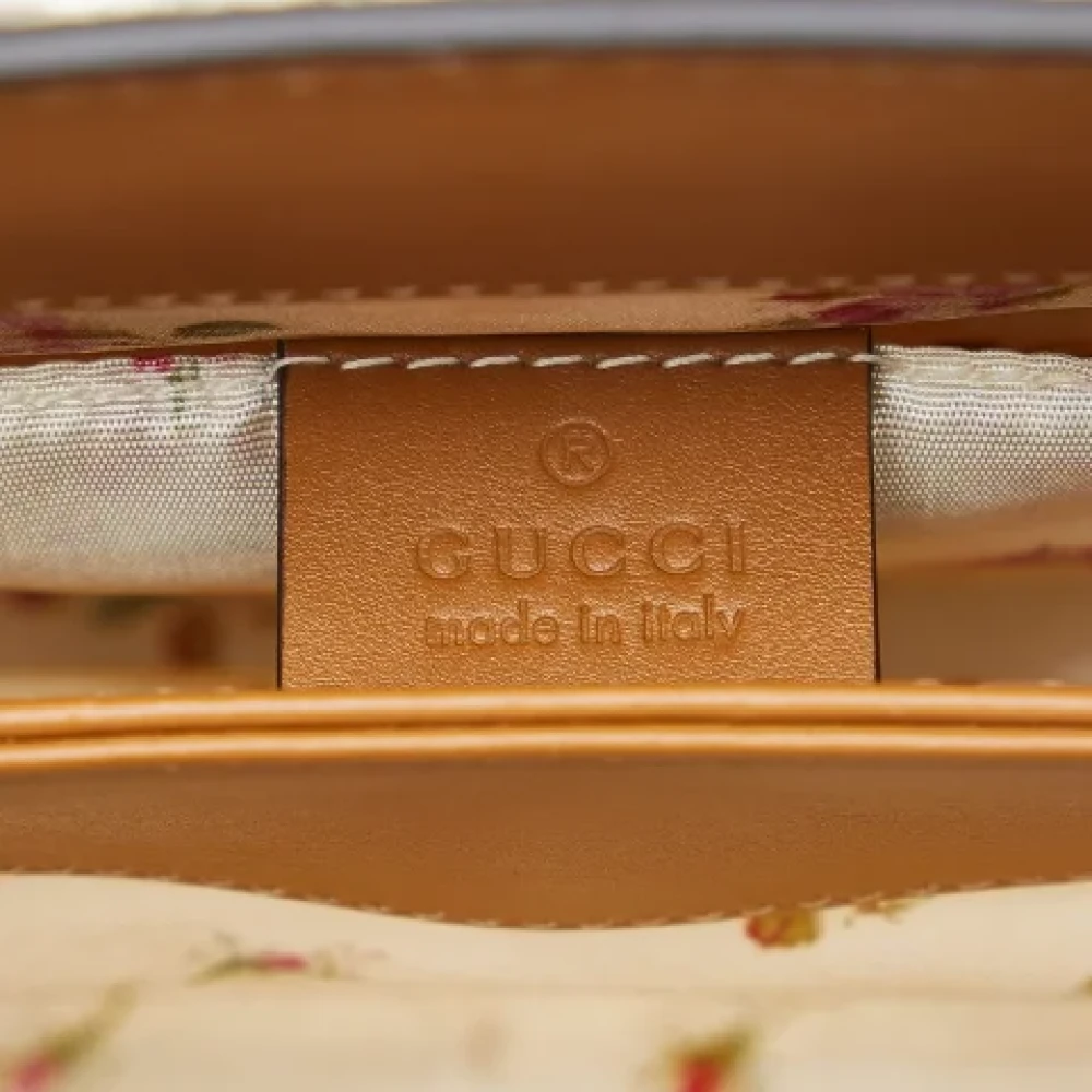 Gucci Vintage Pre-owned Fabric crossbody-bags Beige Dames