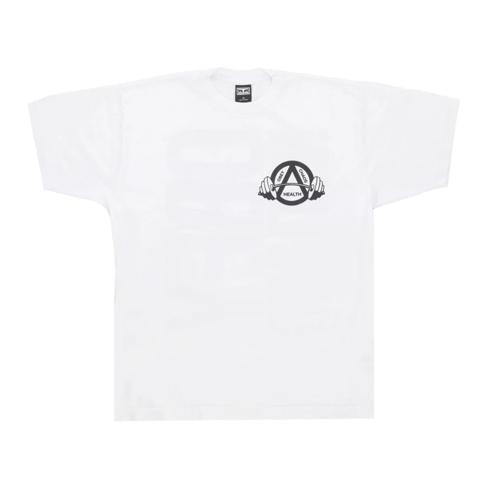 Obey Klassieke Witte Tee met Silkscreen Print White Heren
