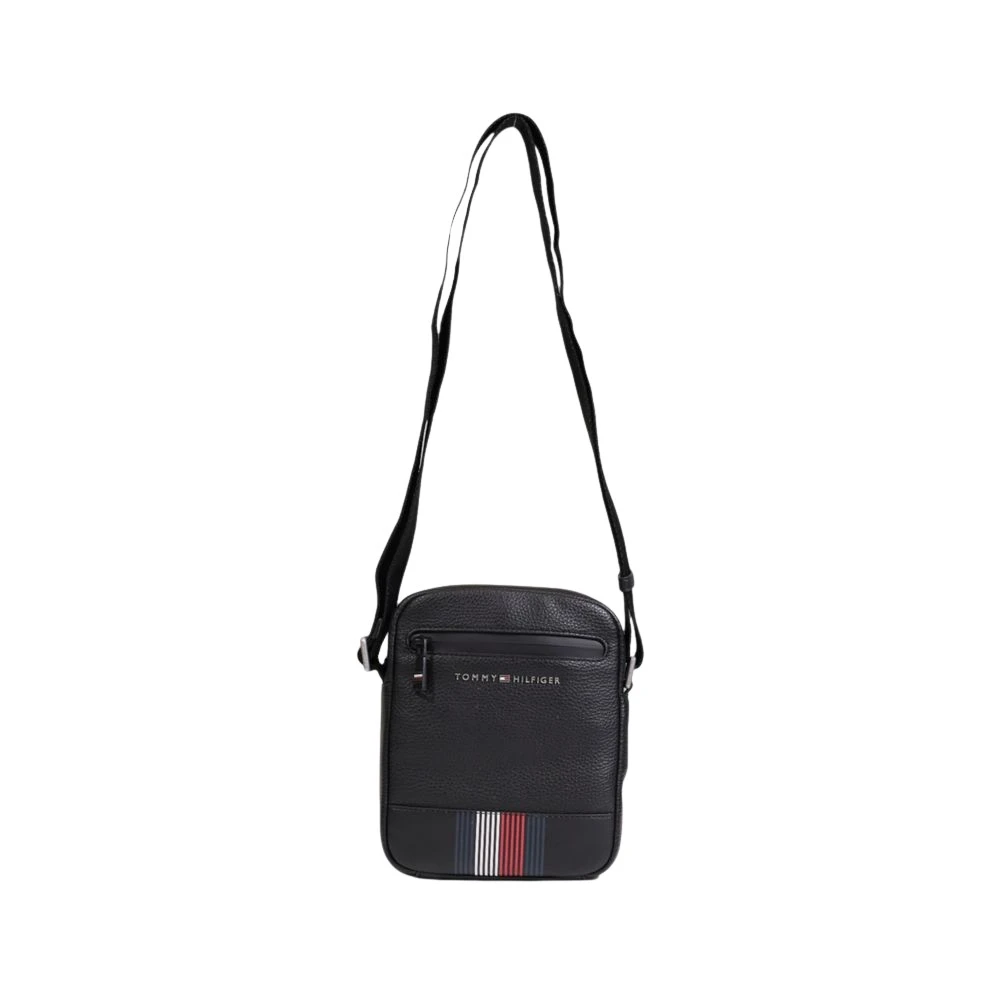 Tommy Hilfiger Zwarte Polyethyleen Tas Herfst Winter Collectie Black Heren