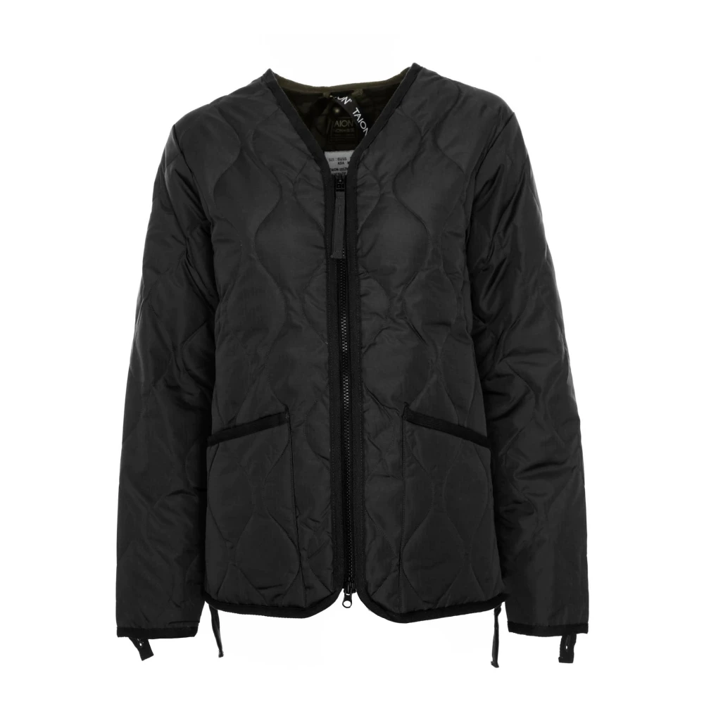 Taion Gewatteerde V-hals jas Black Heren
