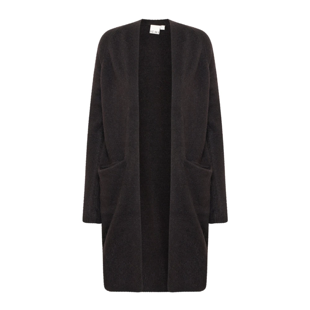 Ichi Women's Black Cardigans - Cardigans - 2XL - Knitwear