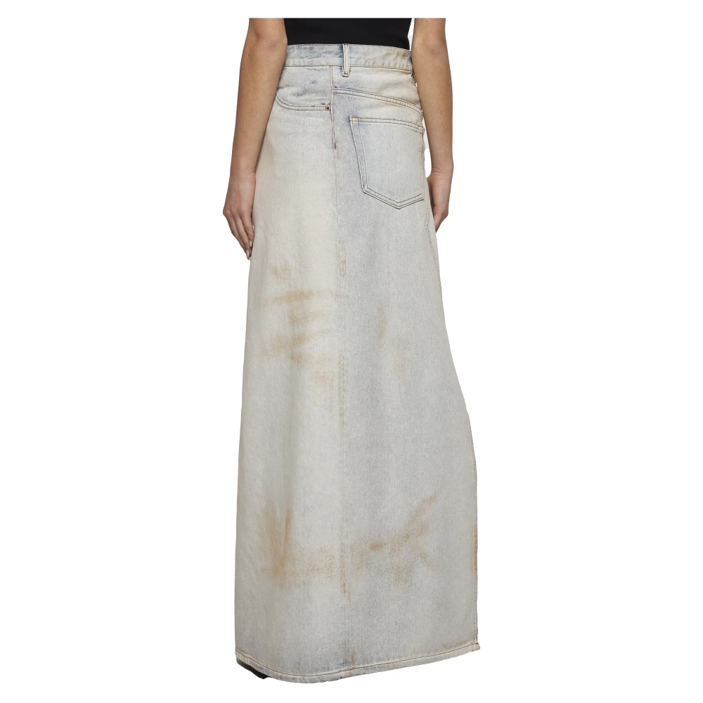 MM6 Maison Margiela Blauwe Distressed Denim Jeans Blue Dames