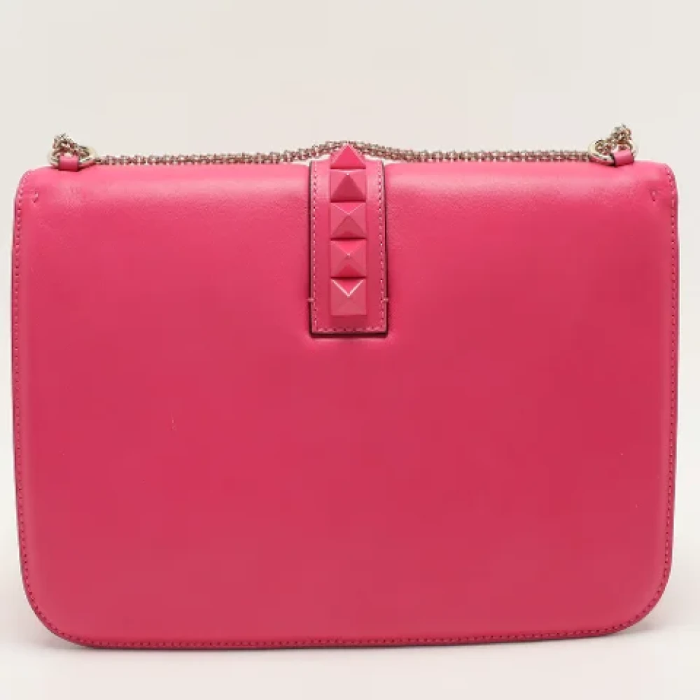 Valentino Vintage Pre-owned Leather shoulder-bags Pink Dames
