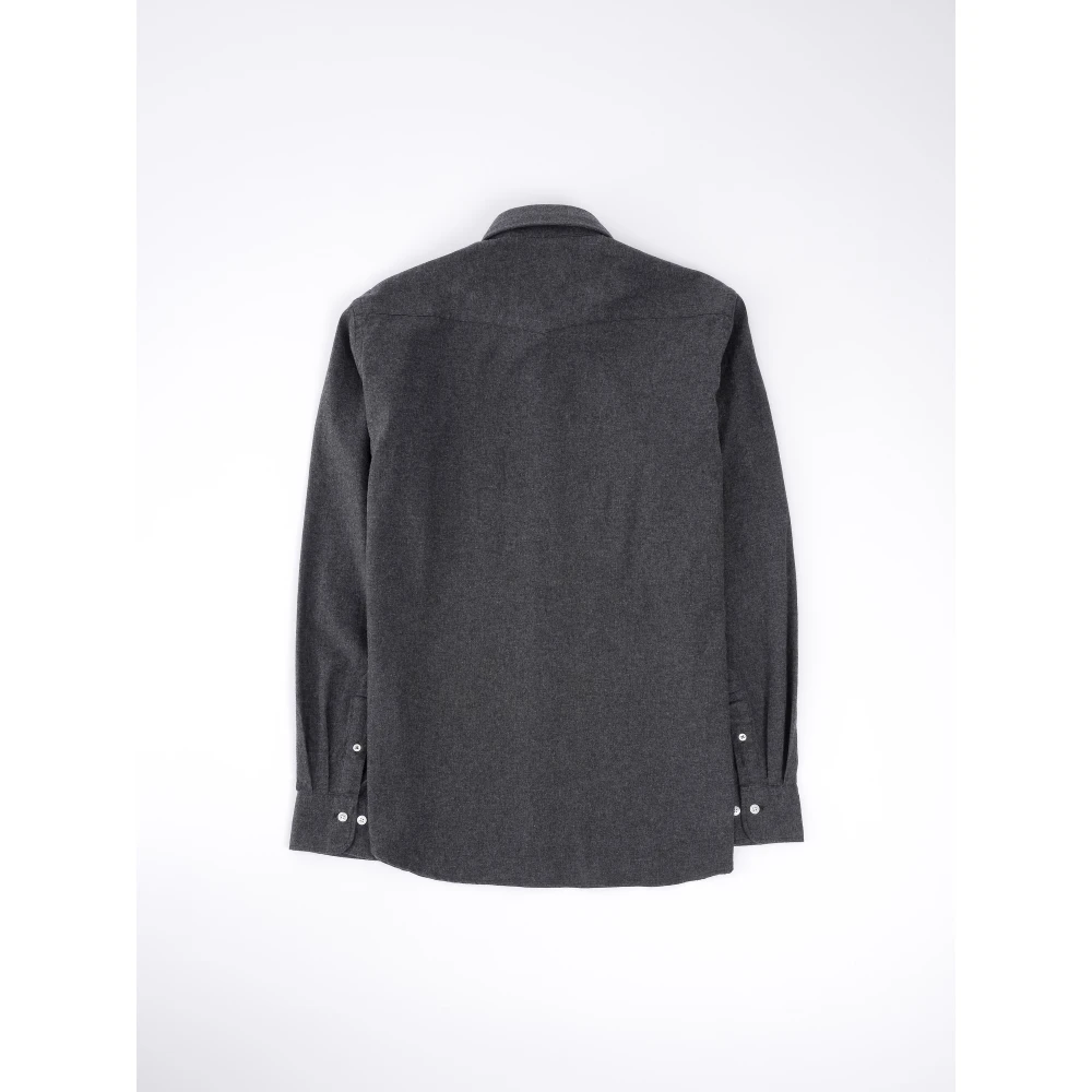 Hartford Heathered Flanel Overhemd Black Heren