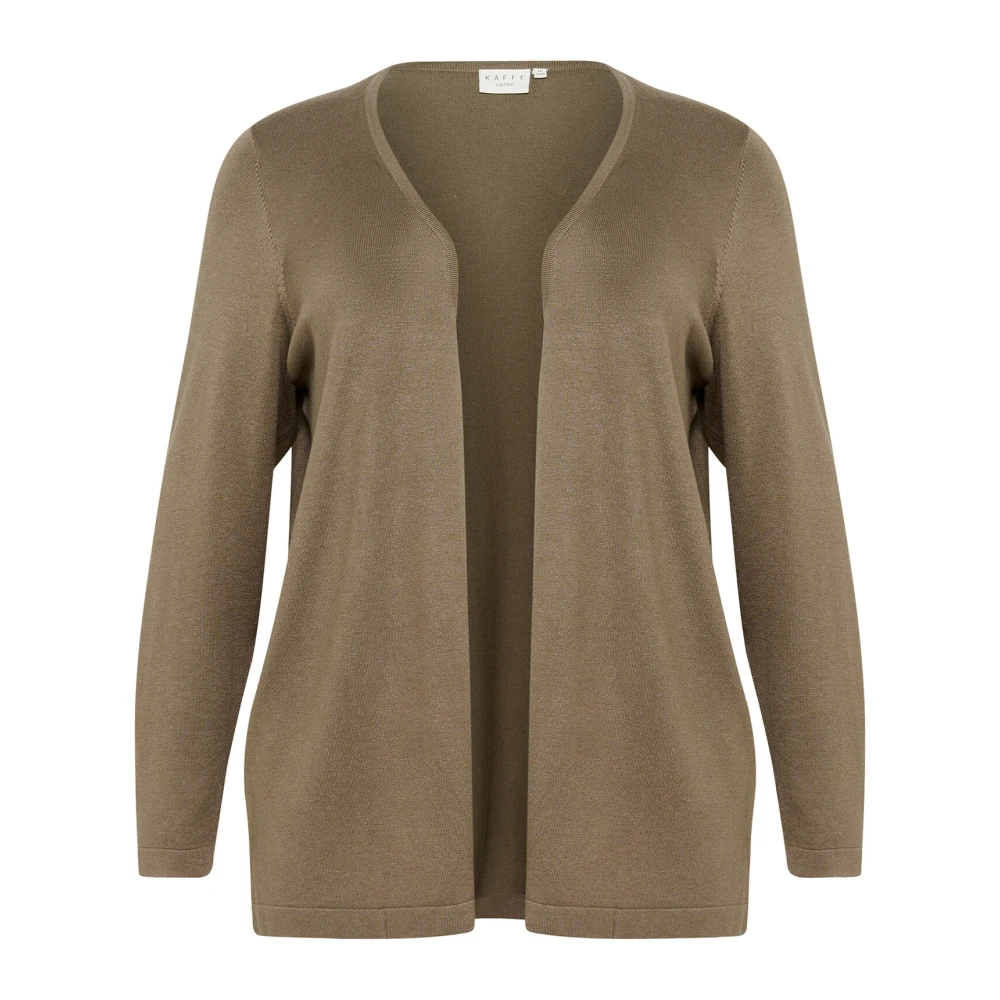 Kaffe Curve Bruine Open Cardigan Kcfarsia Stijl Brown Dames