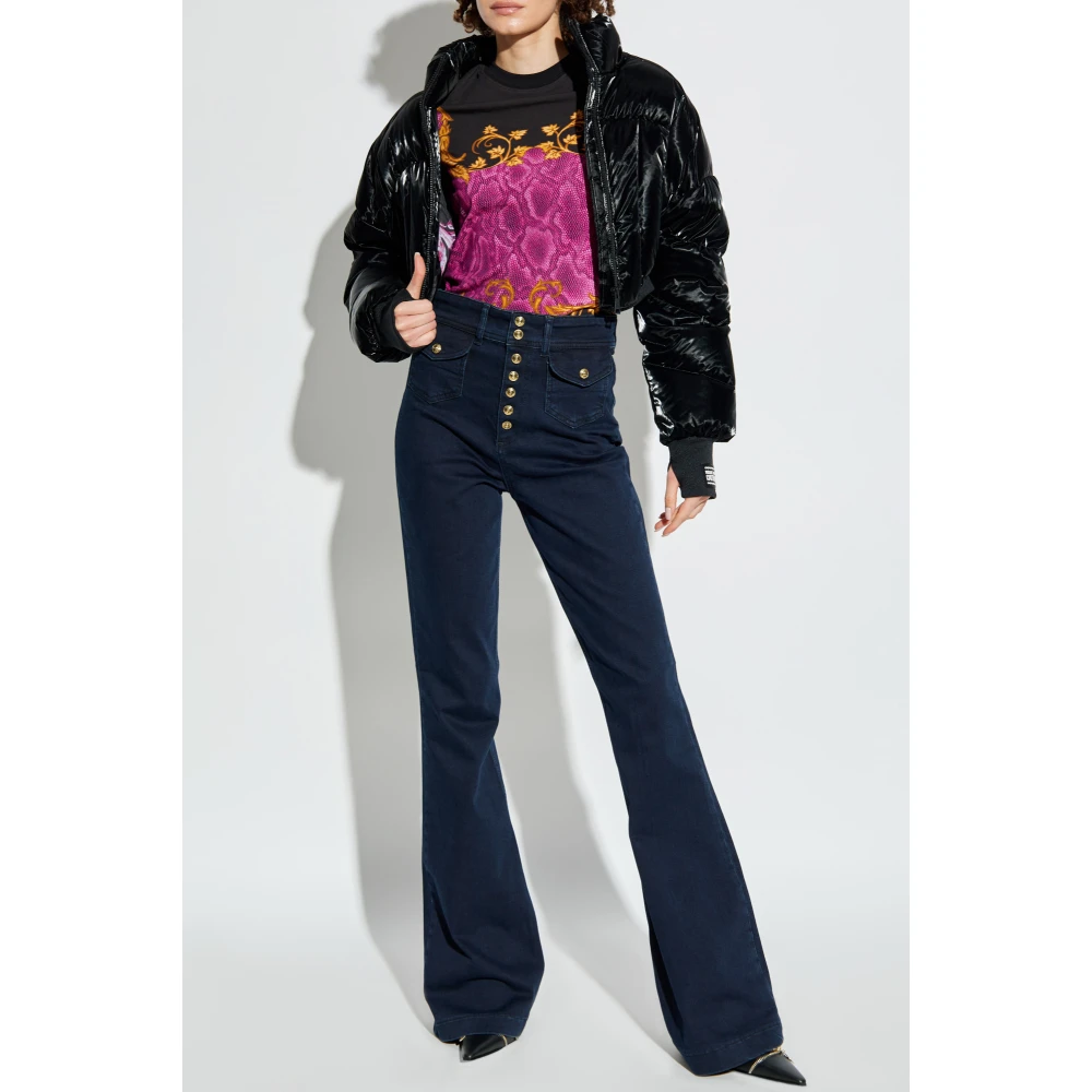 Versace Jeans Couture T-shirt met logo Pink Dames