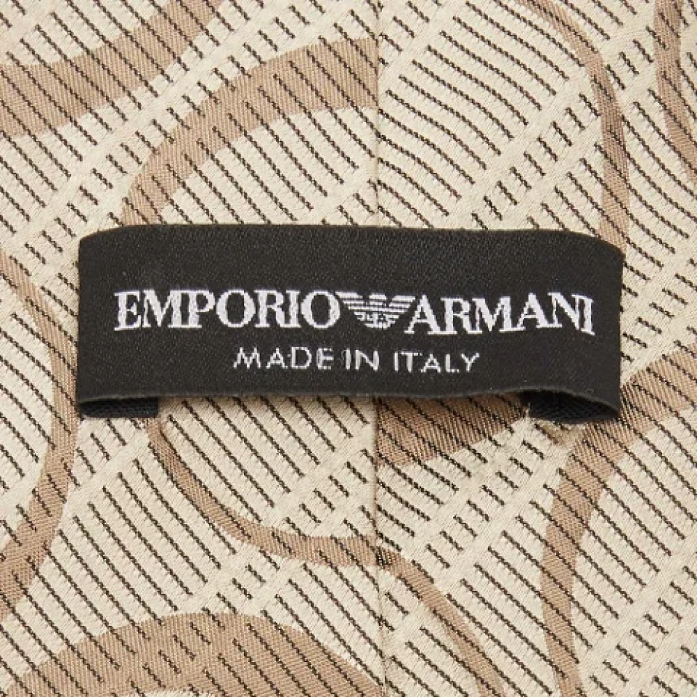 Armani Pre-owned Silk home-office Beige Heren