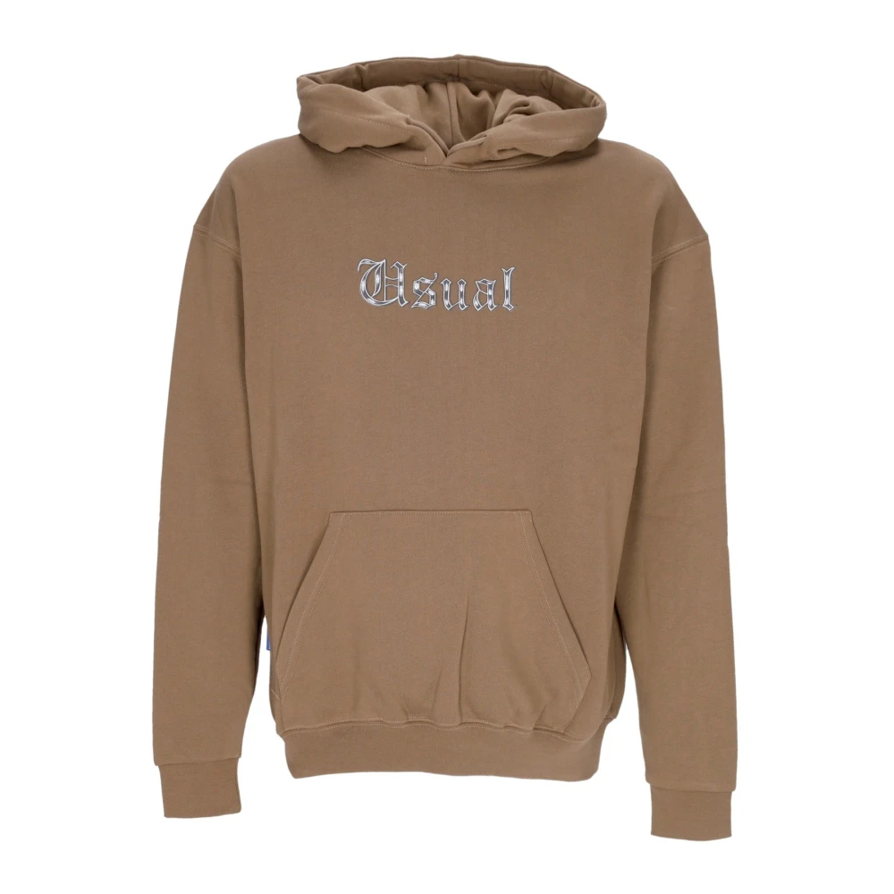 Usual Men's Brown Hoodies, Xl, Hoodie With Kangaroo Pocket