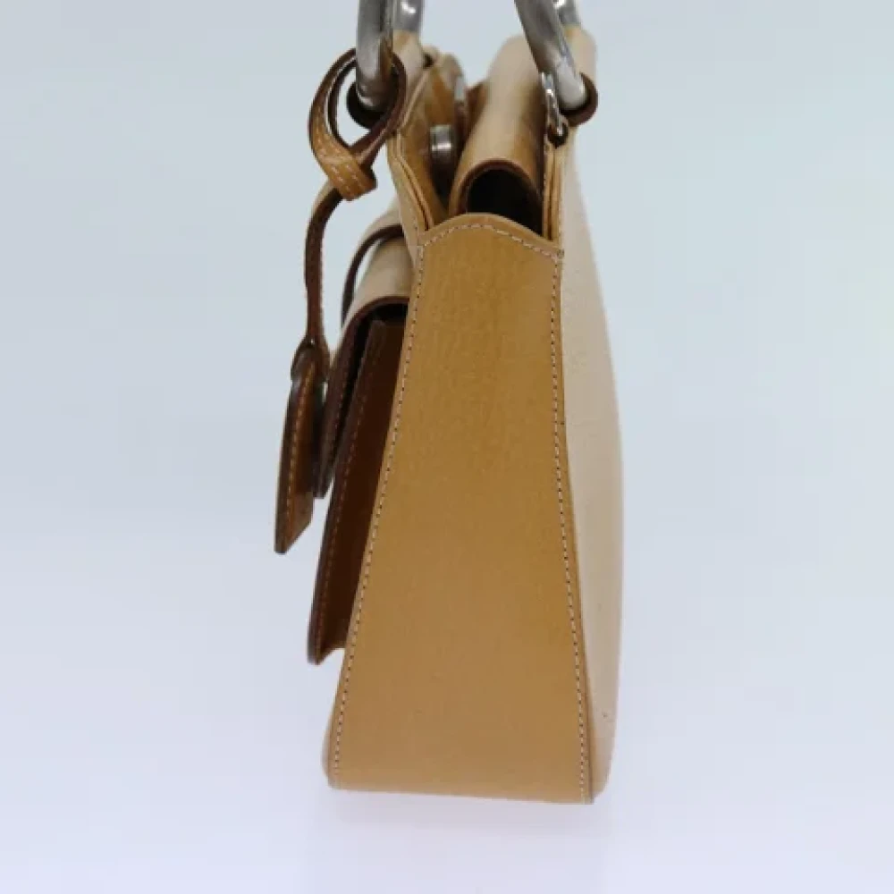 Gucci Vintage Pre-owned Leather handbags Brown Dames