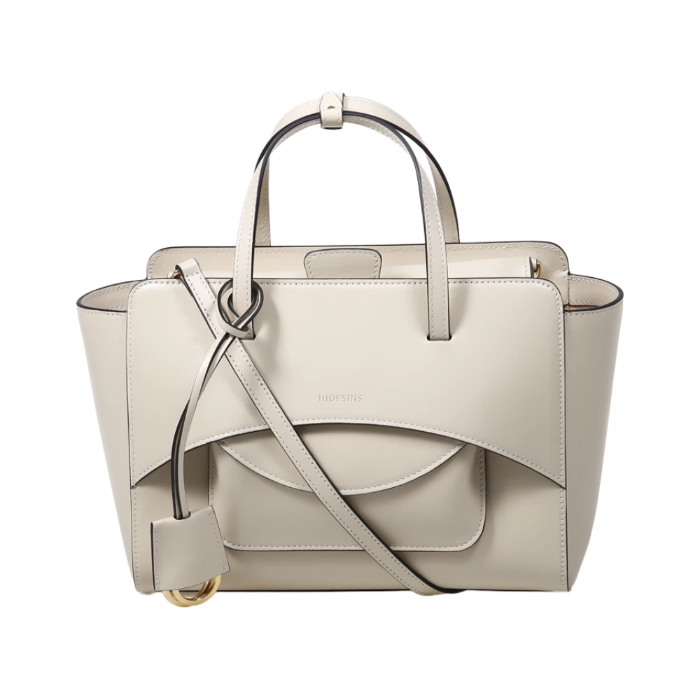 Hidesins Women's Beige Flap M Bag