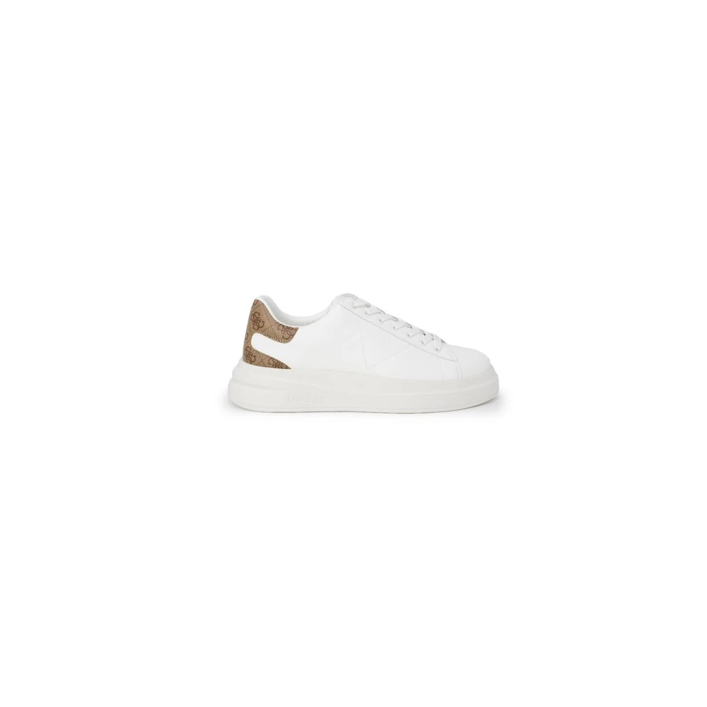 Guess Men's White Sneakers, 7 Uk, Polyethylene Sneaker With 4.5 Cm Heel