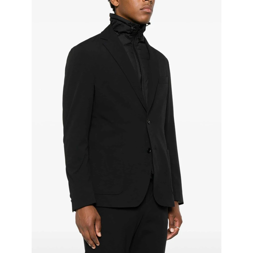 Hugo Boss Zwarte Blazer met Knoopsluiting Black Heren