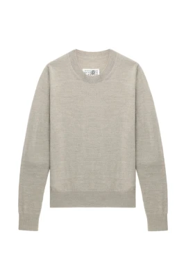 Elbow-patch Crew Neck Sweater
