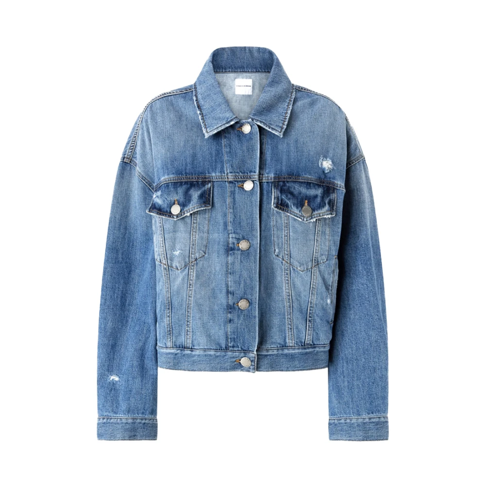 Pinko Women's Blue Denim Jackets, M, Gaborone Jacket