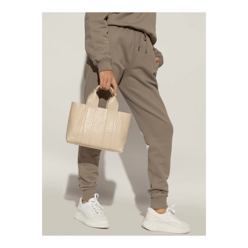 Chloé Handtas Woody Klein Beige Dames