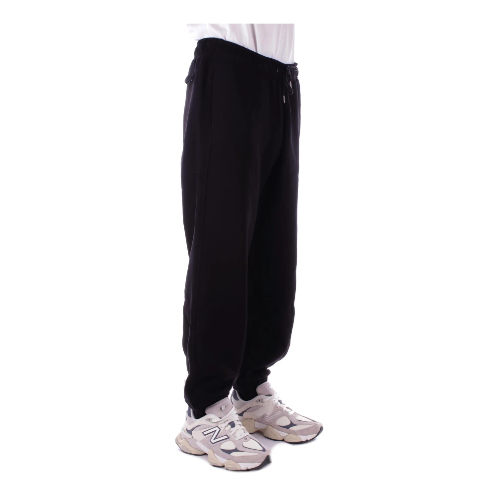 Guess Zwarte Logo Voor Trekkoord Broek Black Heren