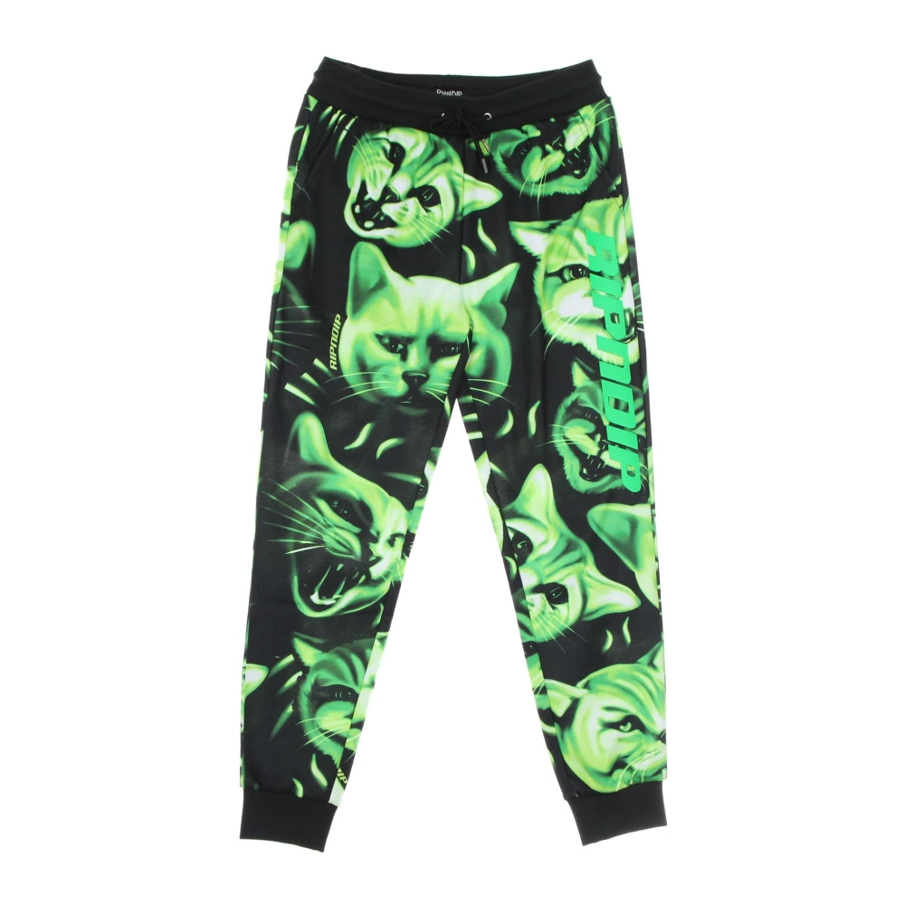 Ripndip Zwarte Neon Nerm Sweatpants Stijlvol Comfort Multicolor Heren