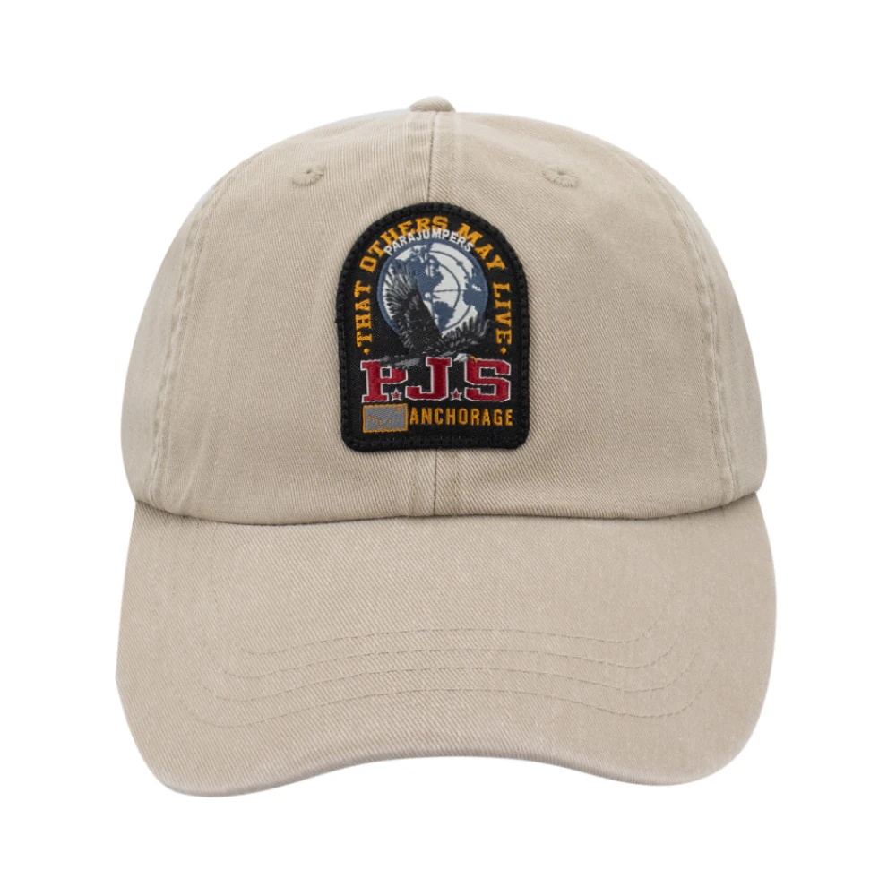 Parajumpers Katoenen Baseballpet met Logotoepassing Beige Heren