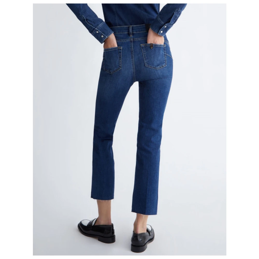 Liu Jo Hoge Taille Princess Crop Flare Jeans Blue Dames