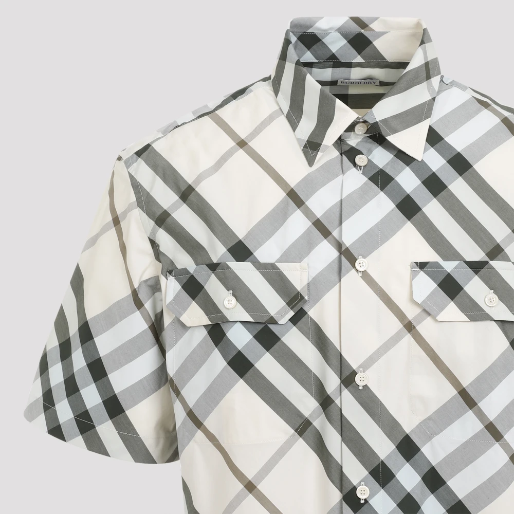 Burberry Groene Overhemden Ss24 Multicolor Heren