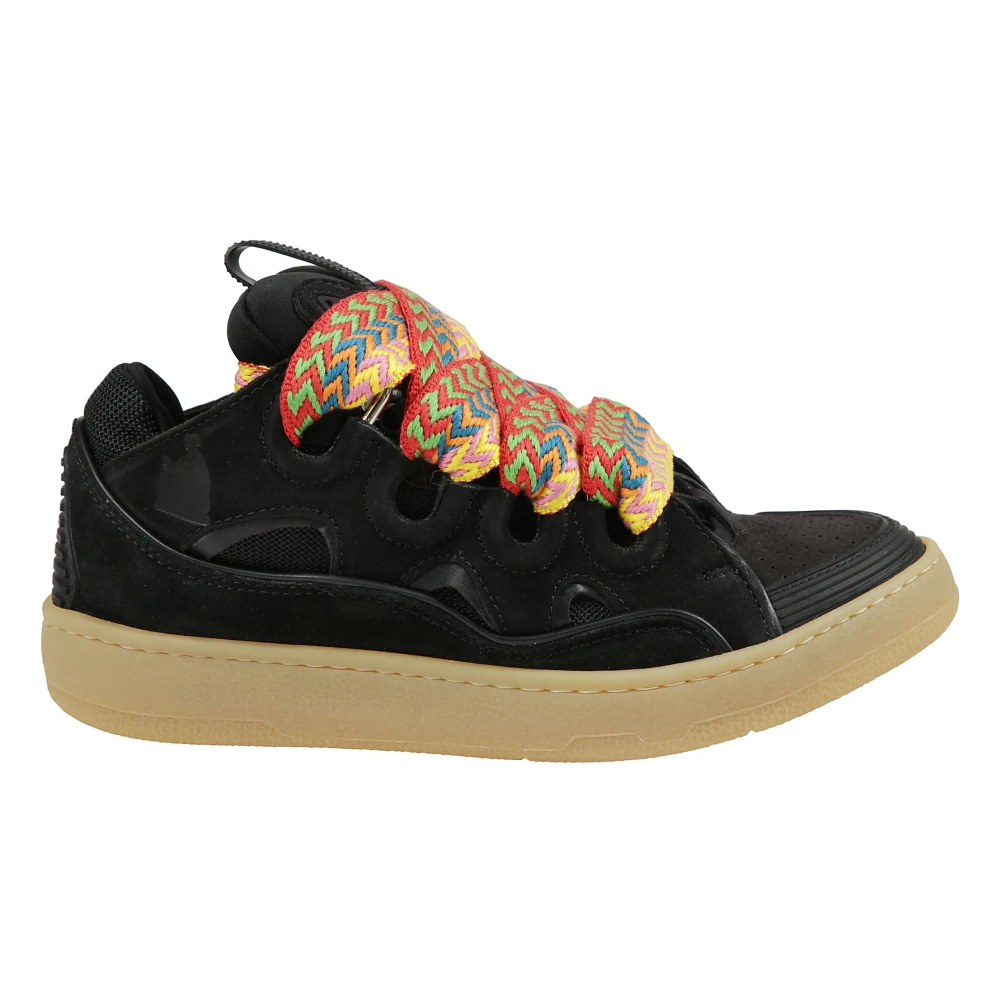 Lanvin Leren en Stoffen Sneakers Heren Schoenen Zwart