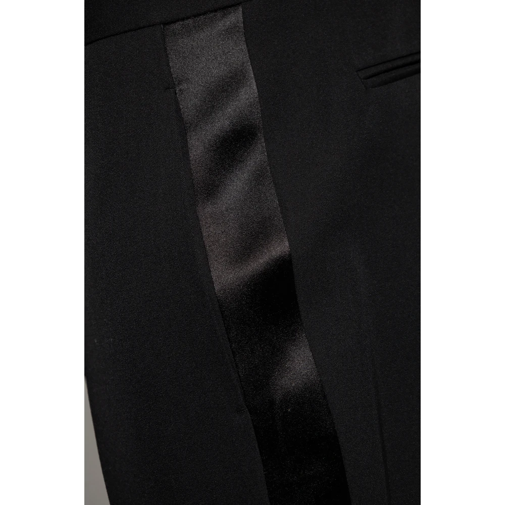 Versace Plooivoorkant broek Black Heren