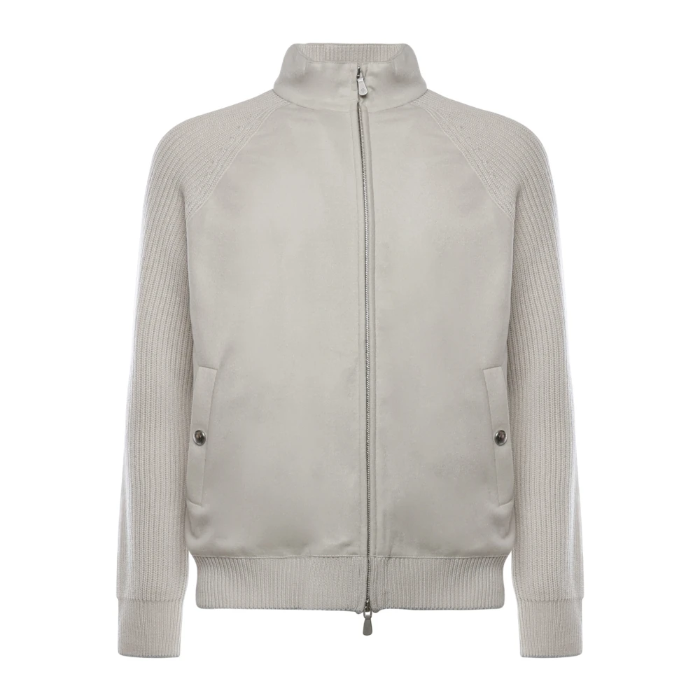 Eleventy Men's Gray Zip-Throughs, 2XL, Zip-Throughs