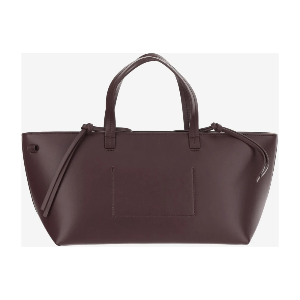 Jil Sander Kalfsleren Handtas Bordeaux Red Dames