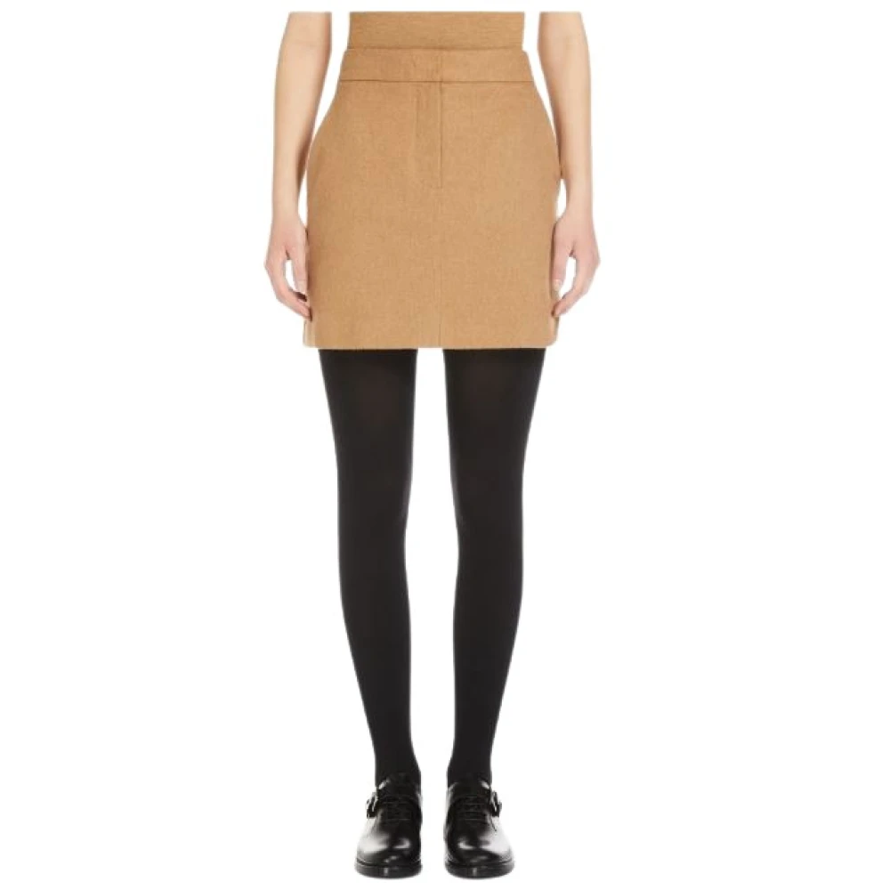 Max Mara Kameel Rok met Zakken Brown Dames