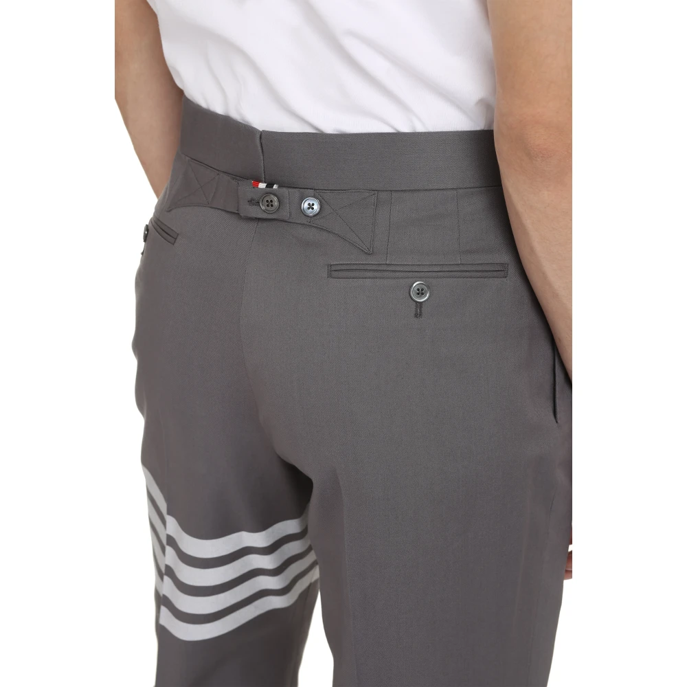 Thom Browne Op maat gemaakte broek met driekleurig detail Gray Heren