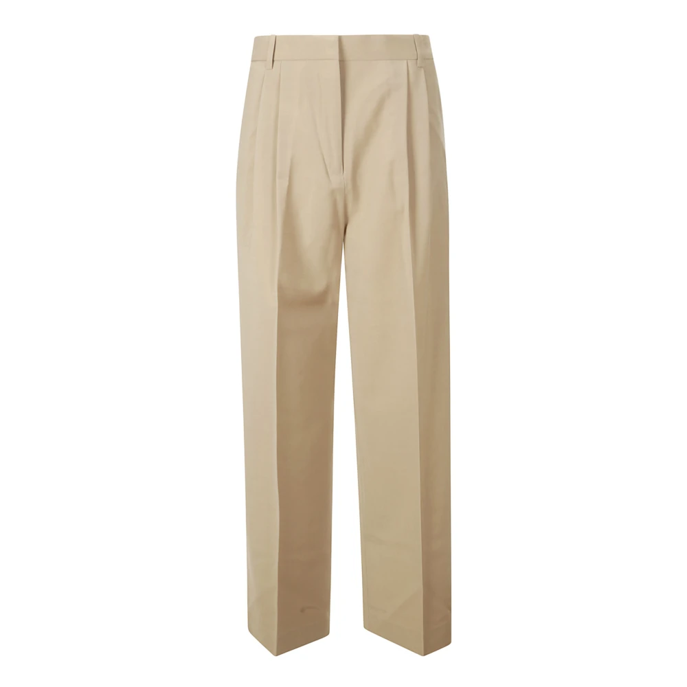 Róhe Bruine Elegante Wijde Plooi Broek Beige Dames