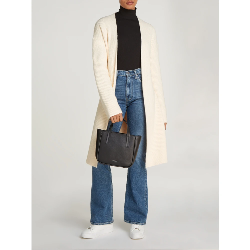Calvin Klein Verfijnde Mini Tote Tas in Zwart Black Dames