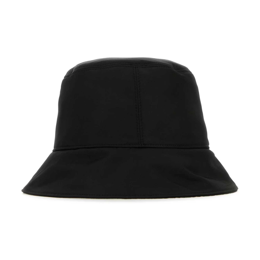 Off White Stijlvolle Zwarte Polyester Bucket Hoed Black Heren