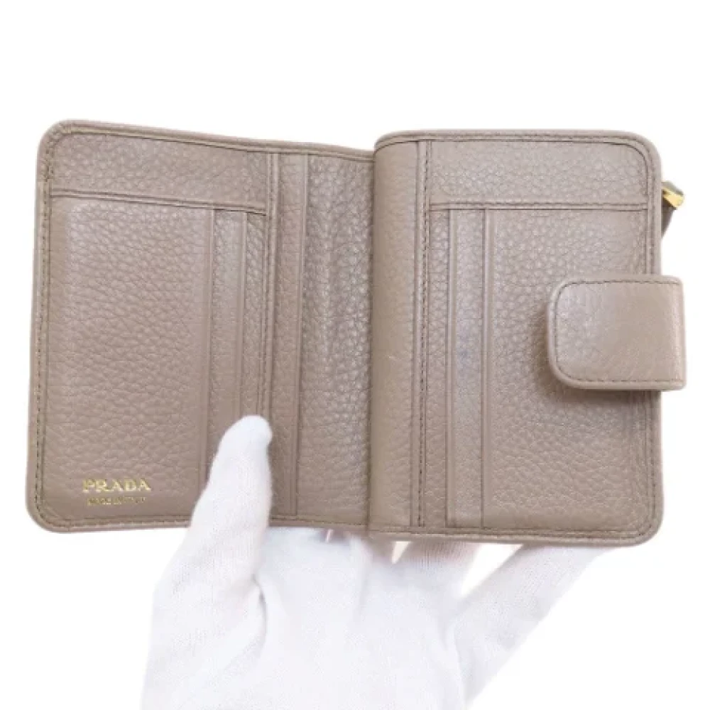 Prada Vintage Pre-owned Leather wallets Brown Dames