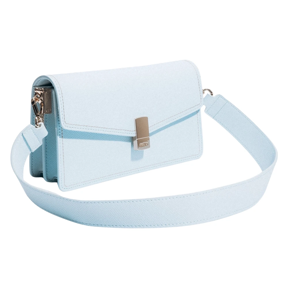 Estro Women's Blue Shoulder Bags, One Size, Elegant Leather Shoulder Bag