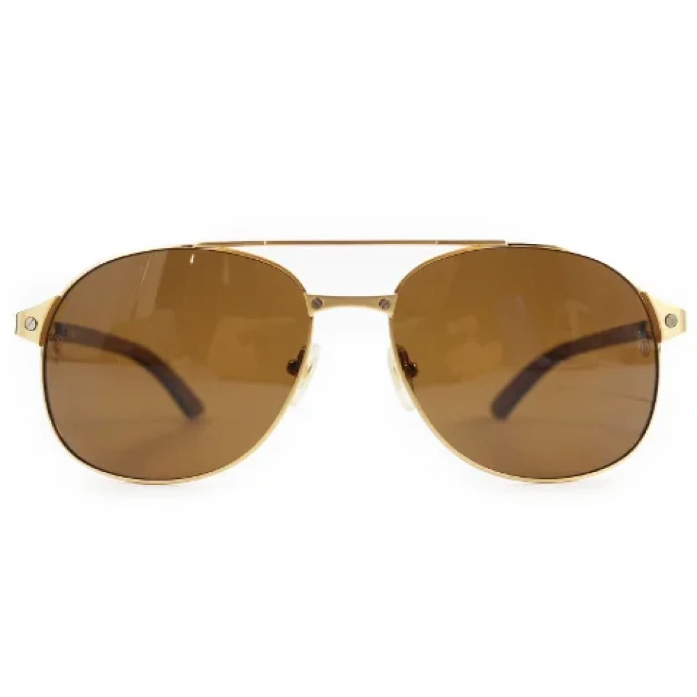 Cartier Vintage Pre-owned Glass sunglasses Yellow Heren