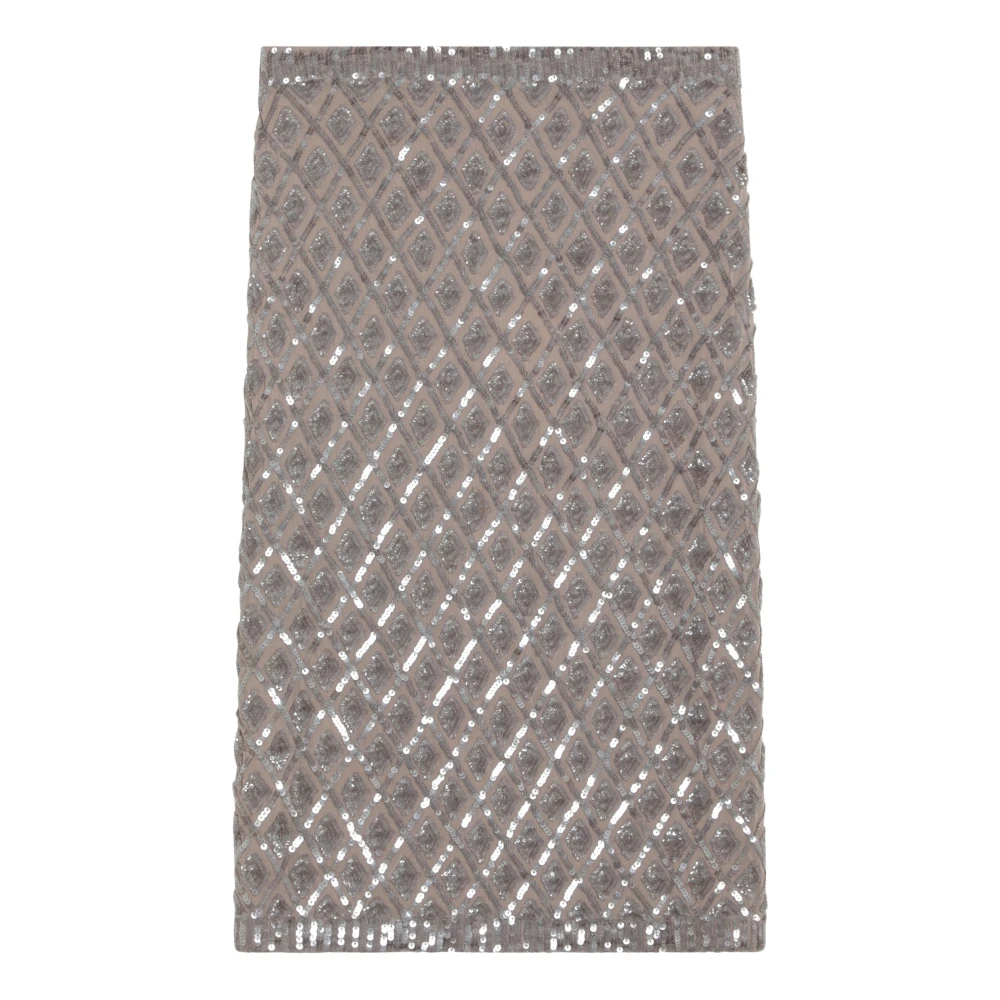P.a.r.o.s.h. Pencil Rok Zwart Elegant Mode Brown Dames