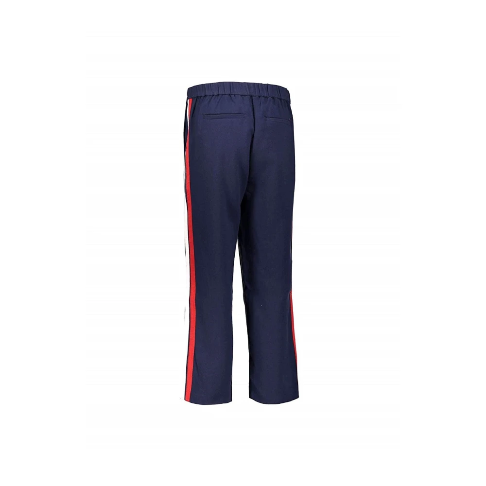 Tommy Jeans Zwarte Slim Fit Broek met Zijstrepen Black Dames