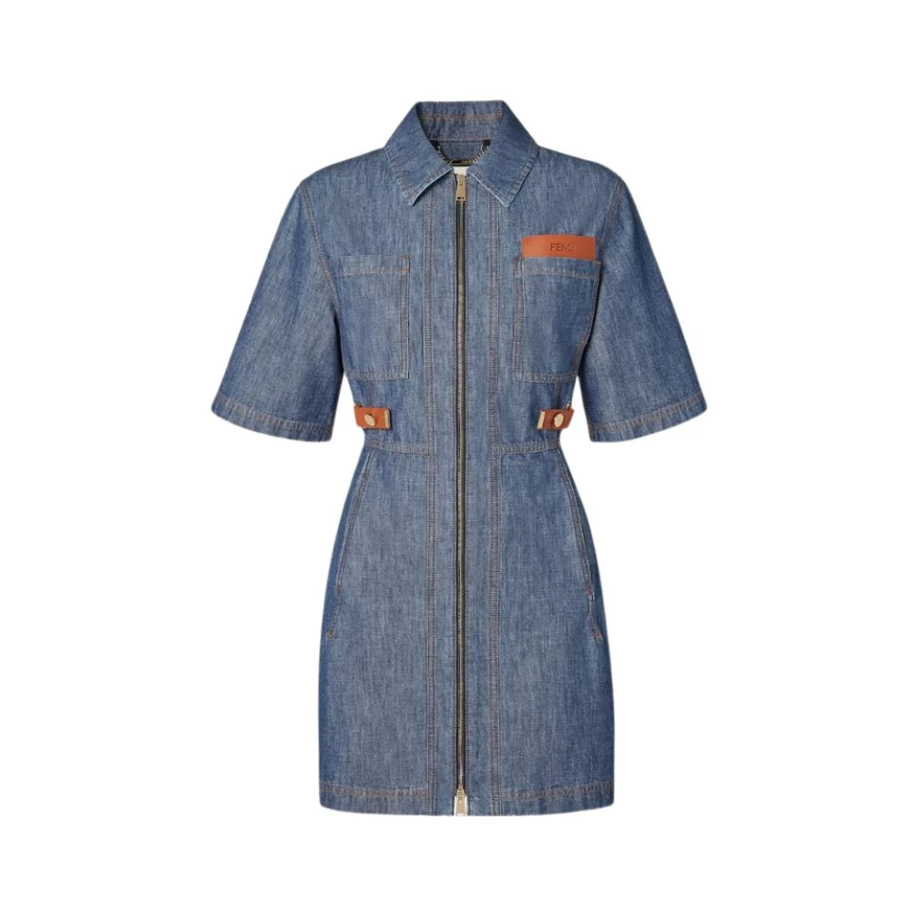 Fendi Dresses - Female - Short Dresses - Blue - S - Dresses